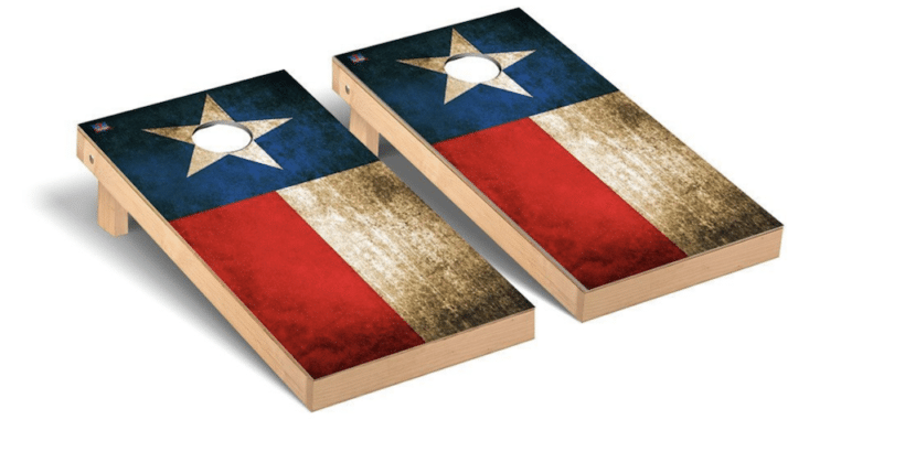 KA1058 Laminated Texas Flag USA Custom Cornhole Wraps Decal Sticker 3D Texture Single Lamination, 1 Wrap Skin Vinyl Decal for Cornhole Board Wood 